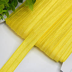 Гумка для пов'язок (еластична бейка), 1,5 см, жовтий