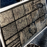 Пластина для стемпінгу написи написи, рептилія, леопард металева Richcolor 112, фото 2