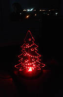 Новорічна ялинка з оргскла з підсвіткою