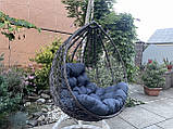 Крісло-кокон з ротанга, Колір Антрацит, фото 6