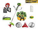 Бензокоса ProCraft T4200 PRO NEW (3 ножі + 1 котушка з волосінню), фото 3
