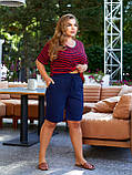 Фабричні шорти для жінок нова колекція Sofia D-284 Синій, фото 3