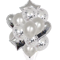 Набір куль срібло Срібний мікс 14 шт. Китай