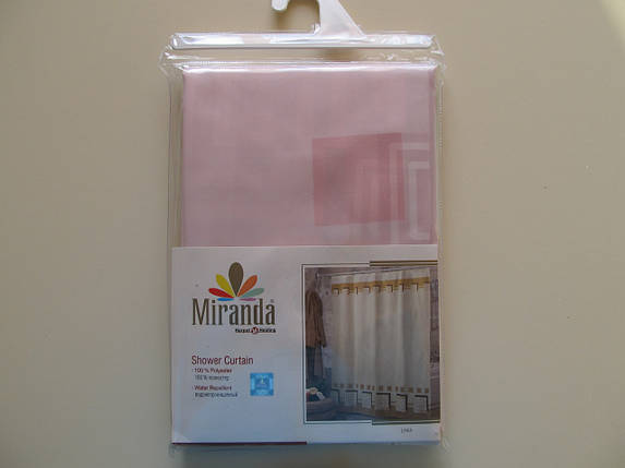 Штора для ванної кімнати Miranda LYKIA Рожевий, фото 2
