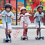 Самокат MICRO серії "Maxi Deluxe LED" – АКВА (до 50 kg, триколісний, світло), фото 2