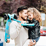 Самокат MICRO серії "Maxi Deluxe LED" – АКВА (до 50 kg, триколісний, світло), фото 3