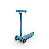Самокат MICRO серії "Maxi Deluxe LED" – АКВА (до 50 kg, триколісний, світло), фото 4