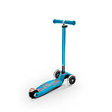 Самокат MICRO серії "Maxi Deluxe LED" – АКВА (до 50 kg, триколісний, світло), фото 7
