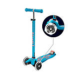 Самокат MICRO серії "Maxi Deluxe LED" – АКВА (до 50 kg, триколісний, світло), фото 10