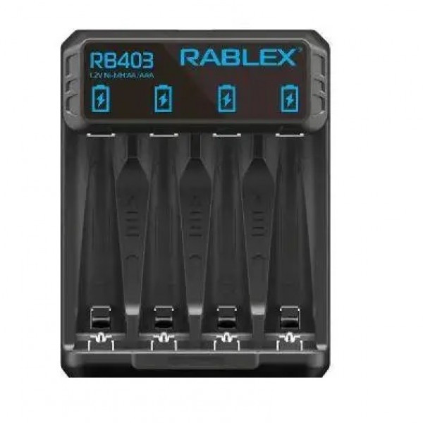 Зарядний пристрій Rablex RB403 універсальний на 4 пустий (АА/ААА) (150), фото 1
