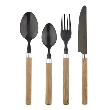 Набір столових приладів 24 предметів з нержавіючої сталі Bergner BG-5374-MM REFORESTEMOS