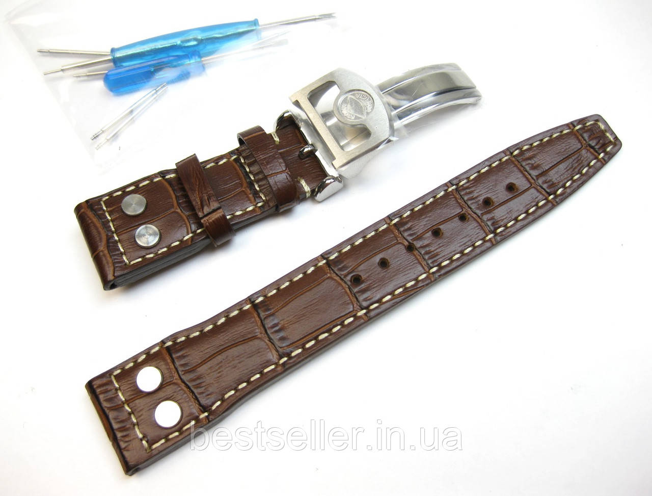 Ремінець до годинників IWC PILOT 20MM BROWN AAA