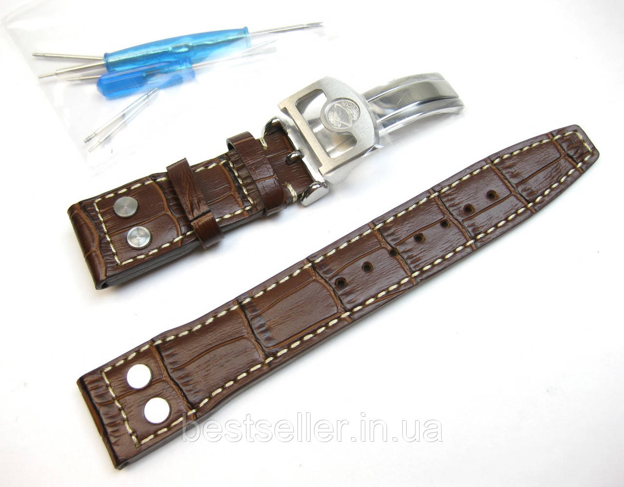 Ремінець до годинників IWC PILOT 22MM BROWN AAA