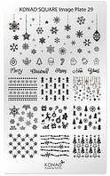 Мініпластику для стемпінгу Konad Square Image Plate 29