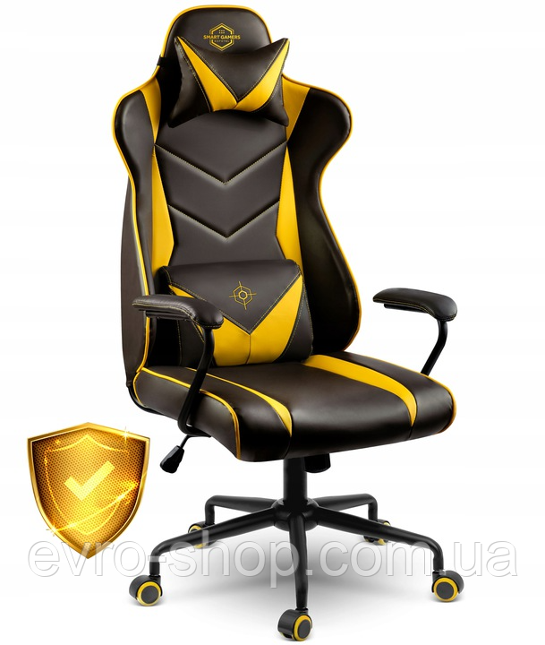 Ігрове комп'ютерне крісло Sofotel Blitzcrank — Геймерське крісло Жовто-чорне, фото 1