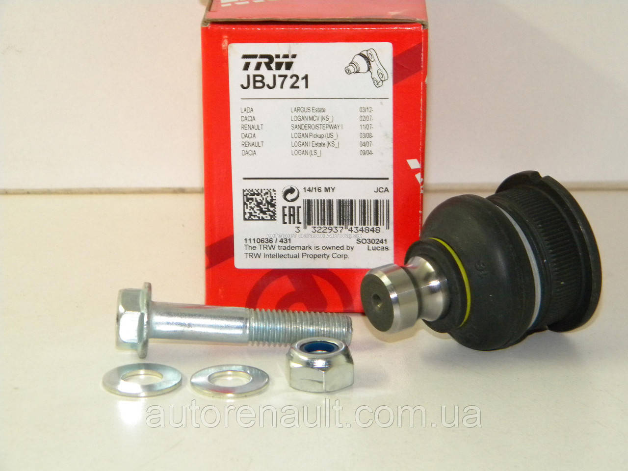 Купить Шаровая опора на Рено Логан 2004-2012 TRW (Германия) JBJ721 в ...
