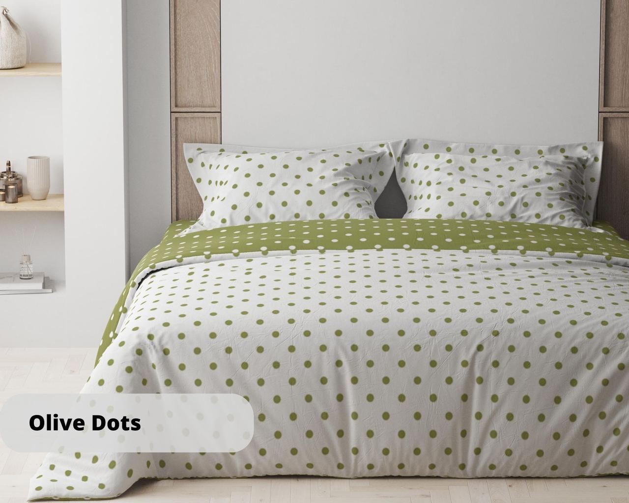 Комплект постільної білизни "ТЕП" полуторний (Olive Dots, 70x70)