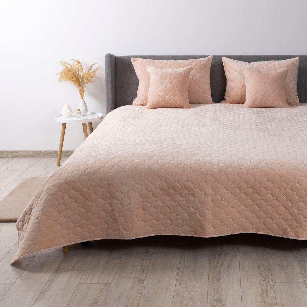 Покривало Velour 180х240 (Пудра/Ромб круглий) ТЕП