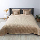 Покривало ТЕП "VELOUR" 180*240 см 1шт  (Золотий беж/Ромб круглий), фото 8