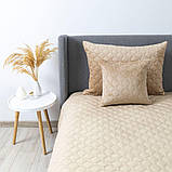 Покривало ТЕП "VELOUR" 180*240 см 1шт  (Золотий беж/Ромб круглий), фото 9