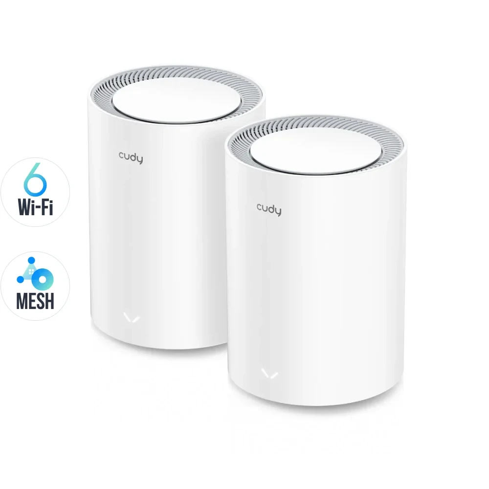 Маршрутизатор WiFi Mesh-система WiFi 6 Cudy M1800 (2-Pack) 2 штуки дводіапазонні гігабітні AX1800 (73-00524)