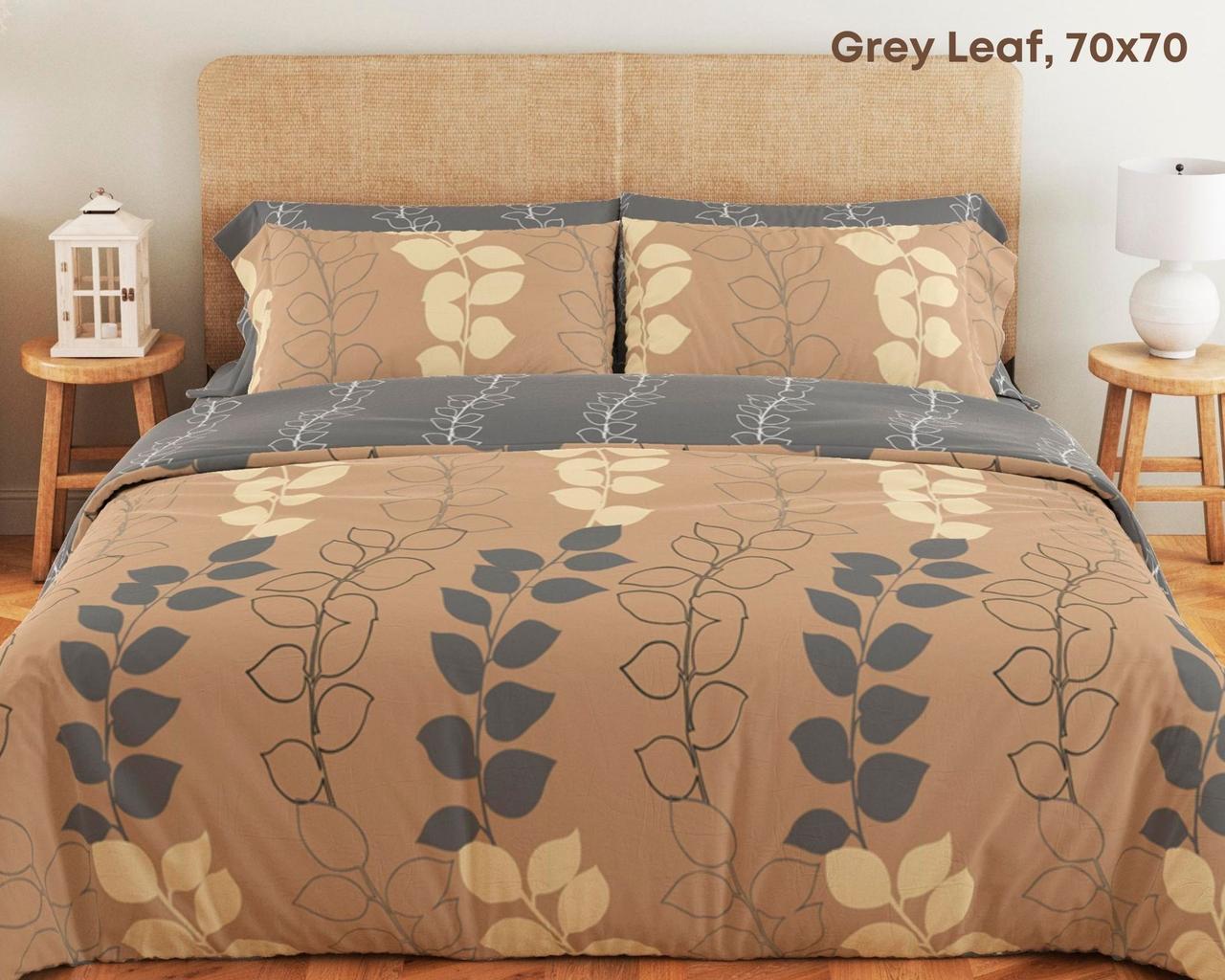 Комплект постільної білизни ТЕП "Soft dreams" сімейний (Grey Leaf, 70x70)