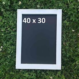 Дошка крейдова для меню 40 на 30 Біла АЗ