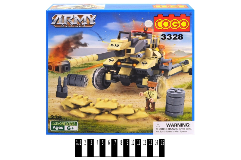 Констр. "Cogo "Військова техніка" CG3328 р.27,5х25,5х6 см., шт