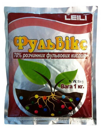 Біостимулятор росту Фульвикс, 1 кг — збільшує розмір плодів, підвищує енергію проростання насіння, фото 2