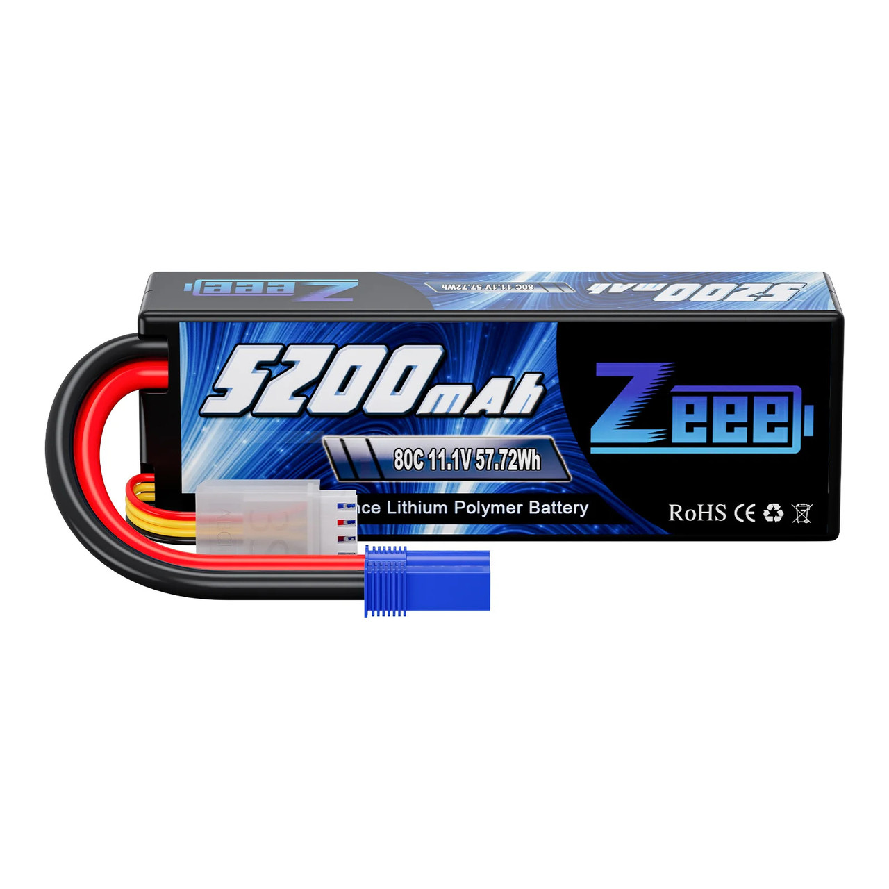 Акумулятор Zeee 11.1V 80C 5200mah 3S RC Li-po EC5, фото 1