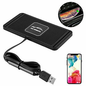 Автомобільна бездротова зарядка 15W із силіконовим антиковзним покриттям (9479)