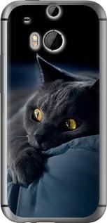 Чохол на HTC One M8 dual sim Димчастий кіт "825u-55-5939", фото 1