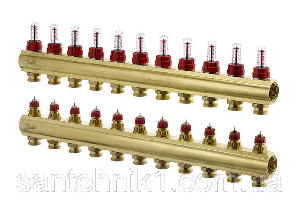 Розподільний колектор Danfoss FHF-11F, з витратами на 11 виходів. Арт. 088U0531, фото 1