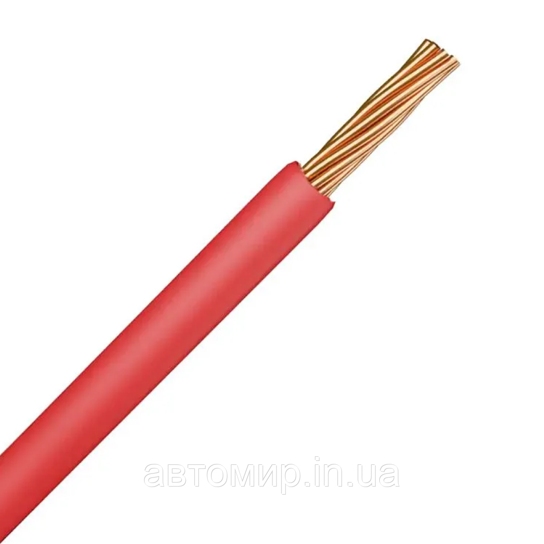 Автомобільний провід ПВ-5 1 одножильний 2.5 червоного кольору від 1 до 380V (5 метрів), фото 1