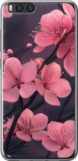 Чохол на Xiaomi Mi Note 3 Пурпуровий сакура "6075u-978-5939"