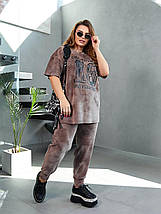 Елегантний жіночий костюм, тканина "Велюр" 56, 58, 60, 62, 64, 66, 68, 70, 72, 74 розмір 56, фото 3