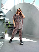 Елегантний жіночий костюм, тканина "Велюр" 56, 58, 60, 62, 64, 66, 68, 70, 72, 74 розмір 56, фото 5