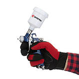 Фарбопульт пневматичний HVLP MINI, верхній пластиковий бачок INTERTOOL PT-0101, фото 6