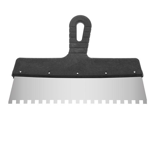 Шпатель з нержавійної сталі 300 мм, із зубом 8*8 мм INTERTOOL KT-2308, фото 1