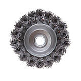 Щітка чашкова 85 мм, для КШМ, М14 (пучки крученого дроту) INTERTOOL BT-2085, фото 2