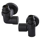 Набір Кран вентильний кутовий з американкою SOLOMON LUX 1/2<unk> 7777 TEN (2 шт.) BLACK, фото 2