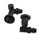 Набір Кран вентильний кутовий з американкою SOLOMON LUX 1/2<unk> 7777 TEN (2 шт.) BLACK, фото 3