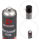 Піна монтажна, всесезонна, 500мл / 500г. 35л.+, трубочка. INTERTOOL FS-1150, фото 3