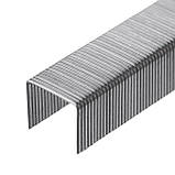 Скоба гартована 10 мм, уп. 1000 шт, ширина - 11.3 мм, переріз - 0.70 мм (під пістолет RT-0201) INTERTOOL, фото 3