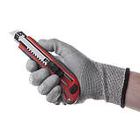 Ніж з 3-ма відламними лезами 18 мм, металева напрямна, протиковзний корпус INTERTOOL HT-0508, фото 7