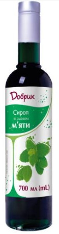 Сироп М'ята Добрик 700 мл у скляній пляшці