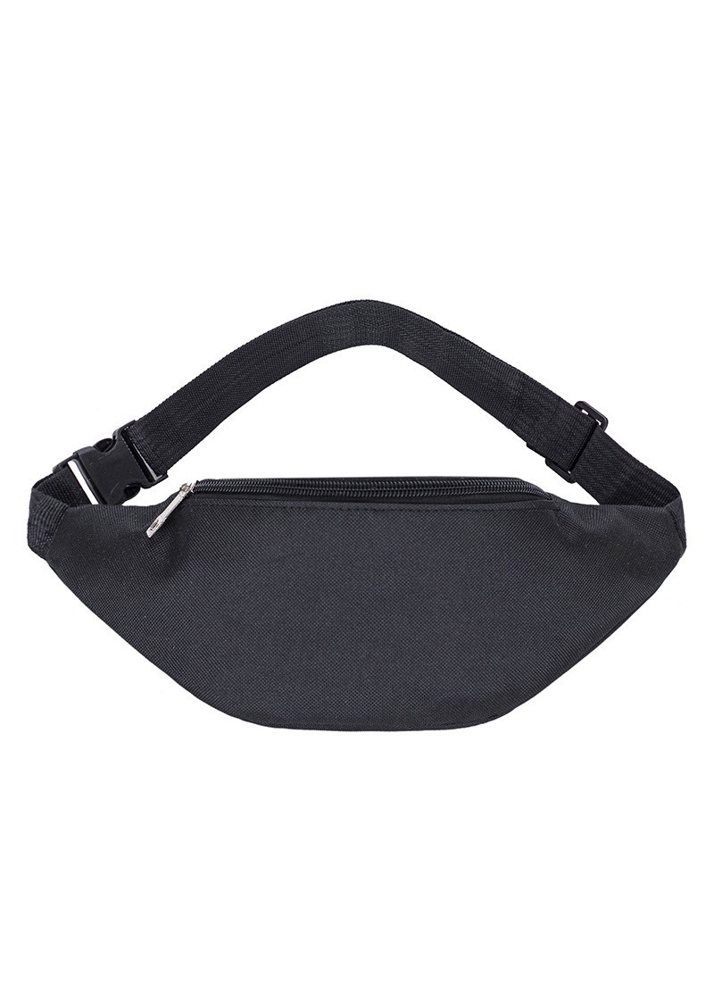 Поясна спортивна сумка бананка для бігу чорна, фото 1