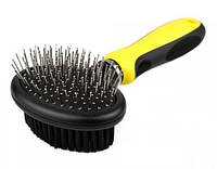 Щітка масажна двостороння (20х1,5 см) Bronzedog | 0101-039