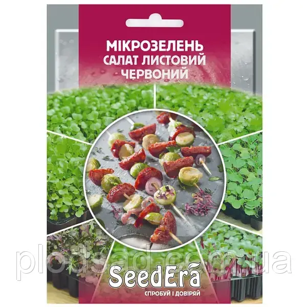 Насіння мікрозелень Салат листовий червоний 10 г, Seedera