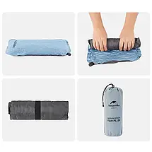 Подушка самонадувна Naturehike Sponge Automatic NH17A001-L (Light Blue), фото 6